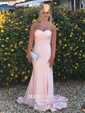 Trumpet/Mermaid Sweetheart Jersey Sweep Train Prom Dresses