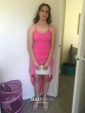 Sheath/Column V-neck Jersey Asymmetrical Ruffles Hot High Low Prom Dresses