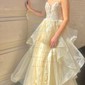 Princess Off-the-shoulder Tulle Ruffle Prom Dresses With Appliques