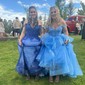 Princess Off-the-shoulder Tulle Ruffle Prom Dresses With Appliques