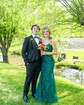 Mermaid V-neck Tulle Prom Dresses With Appliques