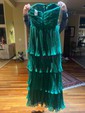 Ball Gown Strapless Chiffon Tiered Prom Dresses With Ruched