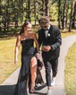 Sheath/Column Strapless Sparkly Sequin Prom Dresses