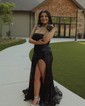 Sheath/Column Strapless Sparkly Sequin Prom Dresses
