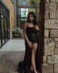 Sheath/Column Strapless Sparkly Sequin Prom Dresses