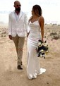 Sheath/Column Cowl Neck Satin Prom Dresses