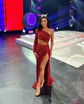 Sheath/Column One Shoulder Velvet Sequin Cut Out Prom Dresses