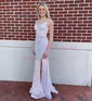 Sheath/Column V-neck Sparkly Sequin Backless Prom Dresses