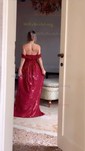 A-line Off-the-shoulder Sparkly Sequin Prom Dresses With Ruched