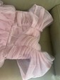 Ball Gown Off-the-shoulder Ruched Tulle Prom Dresses With Puff Sleeve