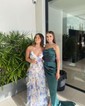 White Sheath/Column Strapless Satin Prom Dresses With Ruched