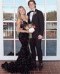 Black Mermaid V-neck Sparkly Velvet Sequin Prom Dresses