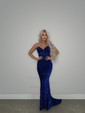 Mermaid Mermaid Strapless Sparkly Velvet Sequin Prom Dresses