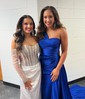 Sheath/Column Off-the-shoulder Corset Prom Dresses With Beading