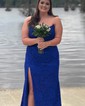 Sheath/Column Strapless Lace Corset Prom Dresses With Ruched