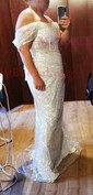 Sheath/Column Off-the-shoulder Sparkly Sequin Prom Dresses With Ruched