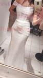Sheath/Column Off-the-shoulder Sparkly Sequin Prom Dresses With Ruched