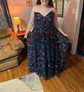 Ball Gown V-neck Tulle Prom Dresses With Star