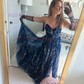 Ball Gown V-neck Tulle Prom Dresses With Star