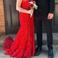 Mermaid V-neck Backless Sparkly Sequin Prom Dresses