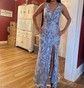 Mermaid V-neck Backless Sparkly Sequin Prom Dresses