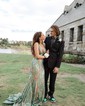 Mermaid V-neck Backless Sparkly Sequin Prom Dresses