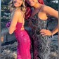 Sheath/Column Sweetheart Sparkly Sequin Prom Dresses With Floral