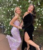 Sheath/Column Sweetheart Sparkly Sequin Prom Dresses With Floral