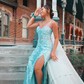 Sheath/Column Sweetheart Sparkly Sequin Prom Dresses With Floral