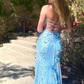 Sheath/Column Sweetheart Sparkly Sequin Prom Dresses With Floral