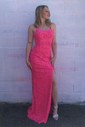 Sheath/Column Scoop Neck Sparkly Velvet Sequin Prom Dresses