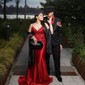 Mermaid V-neck Glitter Prom Dresses With Appliques
