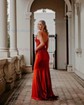 Mermaid V-neck Glitter Prom Dresses With Appliques
