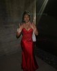 Mermaid V-neck Glitter Prom Dresses With Appliques