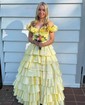 Ball Gown Off-the-shoulder Taffeta Ruffle Tiered Prom Dresses