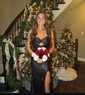 Mermaid Strapless Satin Cut Out Beaded Prom Dresses
