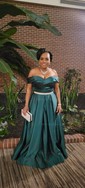 Ball Gown Off-the-shoulder Satin Prom Dresses With Ruched