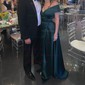Ball Gown Off-the-shoulder Satin Prom Dresses With Ruched