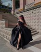 Ball Gown Off-the-shoulder Satin Prom Dresses With Ruched