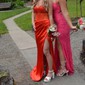 Mermaid Strapless Satin Corset Prom Dresses With Beading