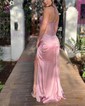 Mermaid Strapless Satin Corset Prom Dresses With Beading