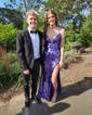 Black Sheath/Column V-neck Sparkly Sequin Prom Dresses