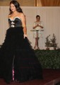 Ball Gown Strapless Tulle Ruffle Tiered Prom Dresses With Bow