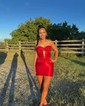 Corset Bodycon Satin Sweetheart Cut Out Homecoming Dresses