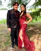 Mermaid V-neck Sparkly Sequin Prom Dresses