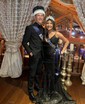 Mermaid V-neck Sparkly Sequin Prom Dresses With Appliques