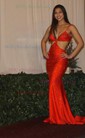Mermaid V-neck Jersey Cut Out Beaded Prom Dresses