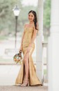 Mermaid Strapless Satin Corset Prom Dresses With Ruched