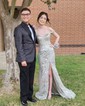 Mermaid Off-the-shoulder Sparkly Sequin Prom Dresses With Appliques