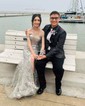 Mermaid Off-the-shoulder Sparkly Sequin Prom Dresses With Appliques